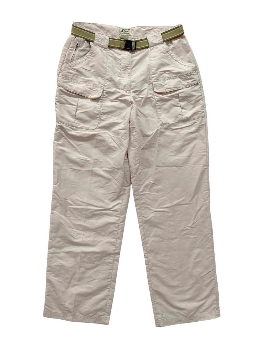 L.L. Bean SunSmart Nylon Hiking Cargo Pants Men M Regular Khaki Beige Unisex